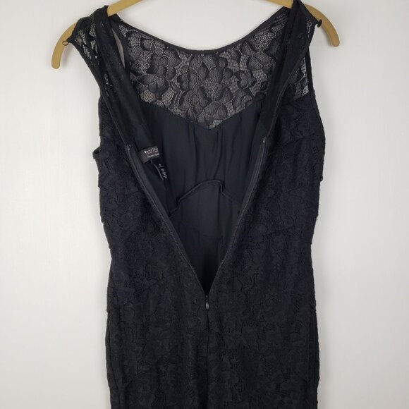 White House Black Market Instantly Slimming Black Lace Bandage Sheath Dress 6P - Picture 6 of 11
